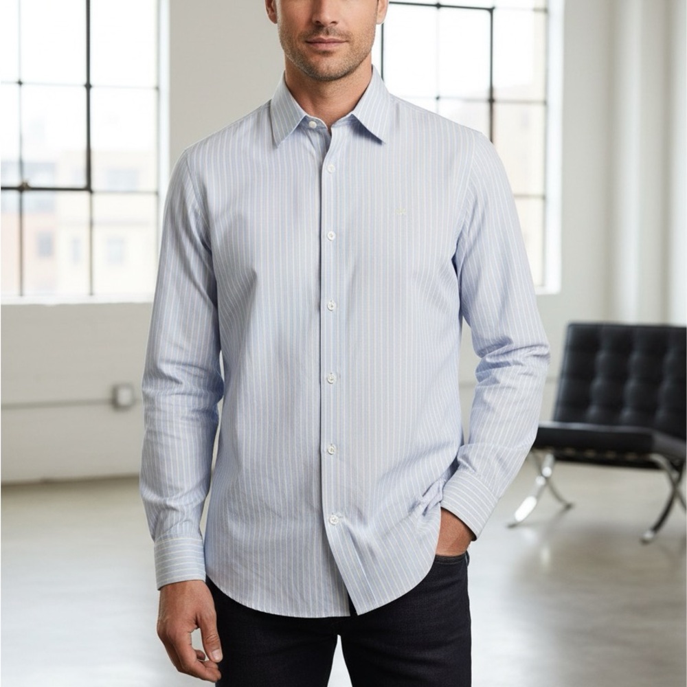 Calvin Klein cotton & cashmere long sleeve button down